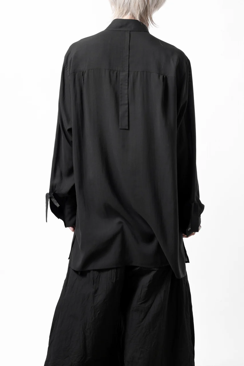 Y's TAPE FLAP POCKET SHIRT / CELLULOSE LOAN (BLACK) - Image 13