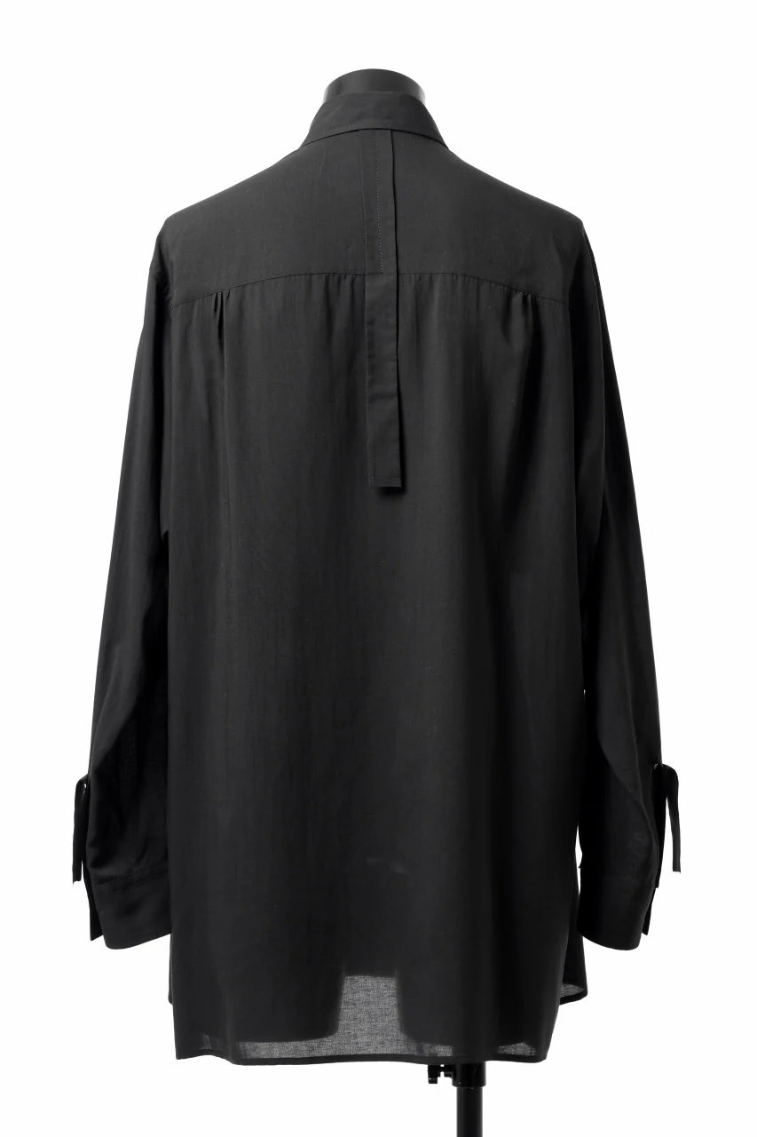 Y's TAPE FLAP POCKET SHIRT / CELLULOSE LOAN (BLACK) - Image 19
