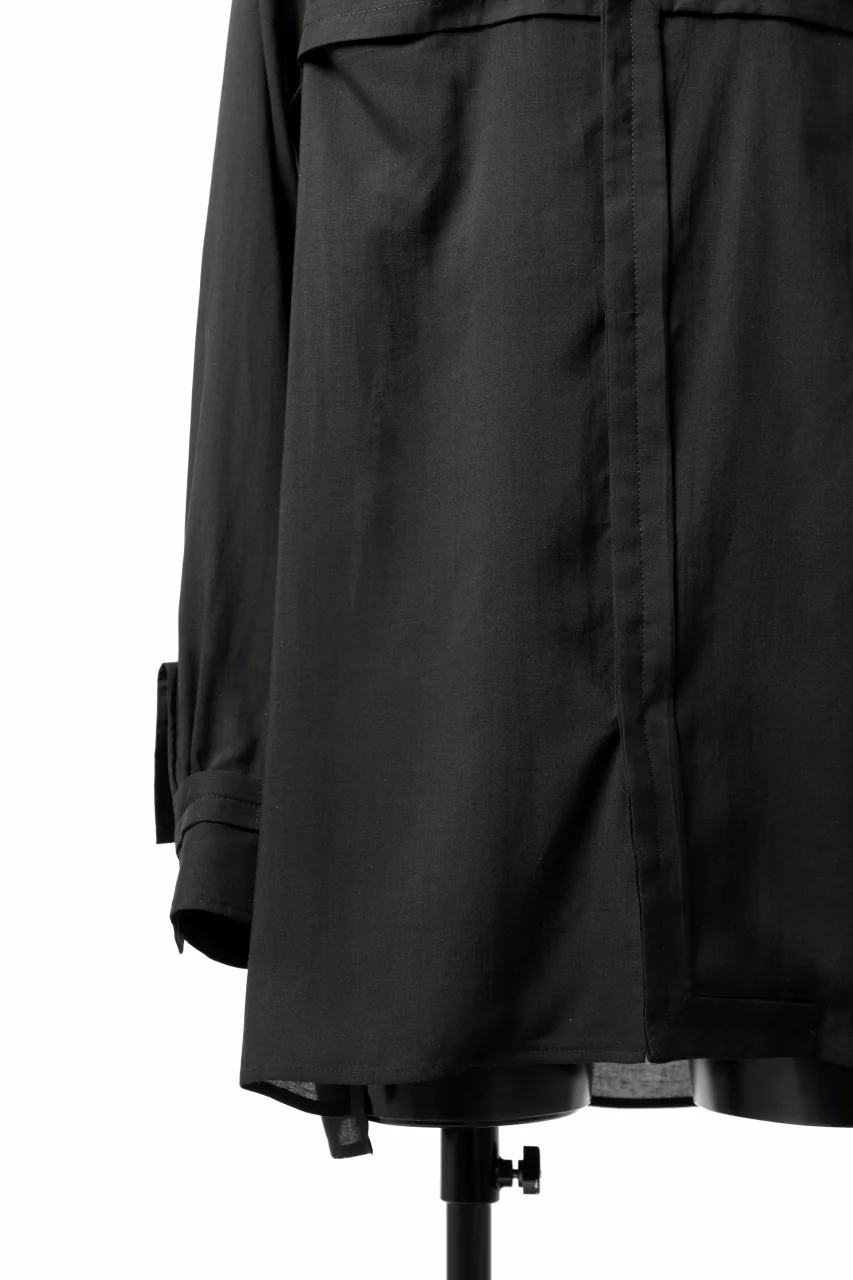 Y's TAPE FLAP POCKET SHIRT / CELLULOSE LOAN (BLACK) - Image 21