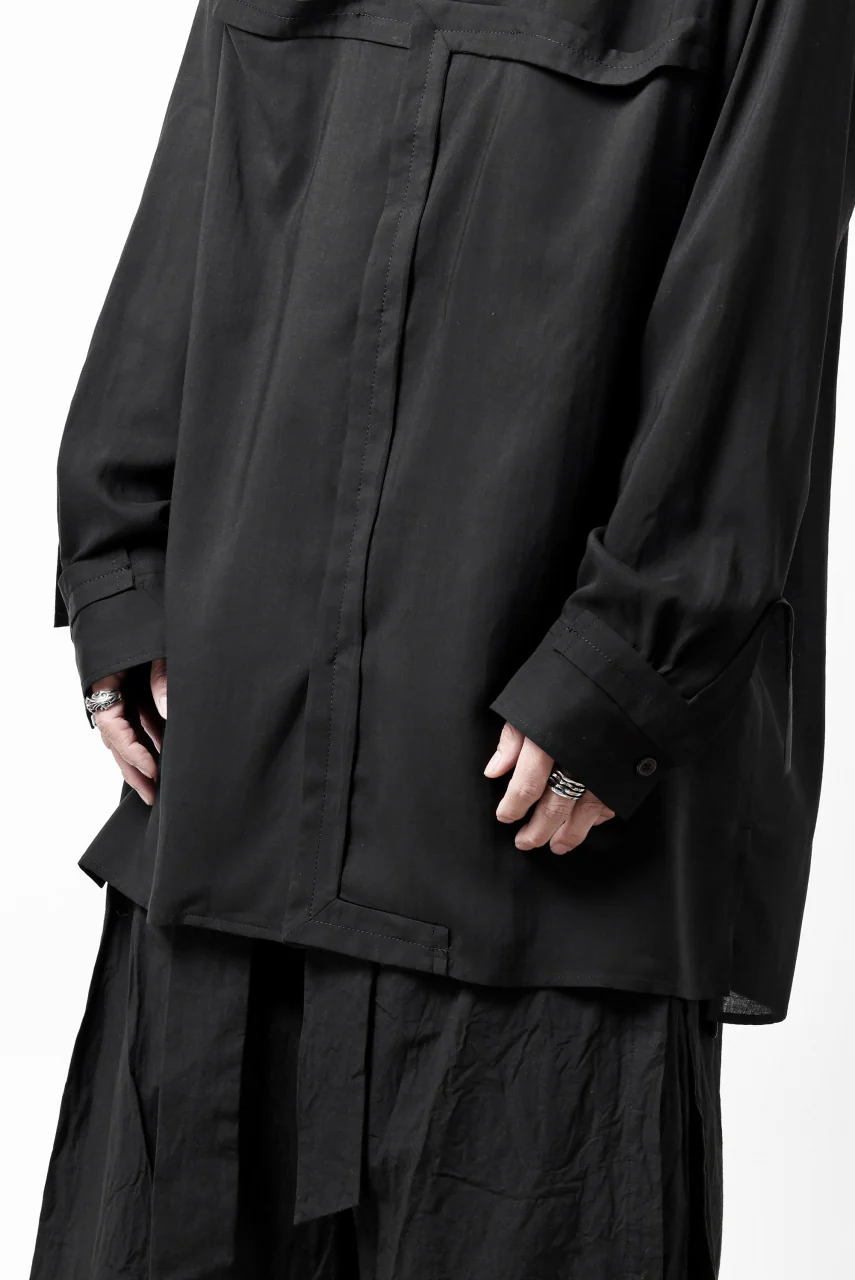 Y's TAPE FLAP POCKET SHIRT / CELLULOSE LOAN (BLACK) - Image 31