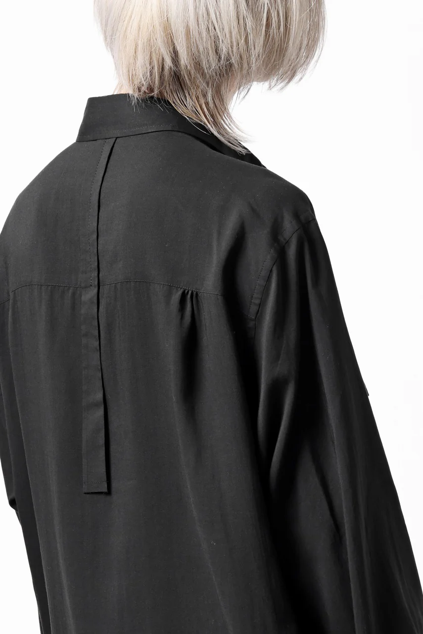Y's TAPE FLAP POCKET SHIRT / CELLULOSE LOAN (BLACK) - Image 35