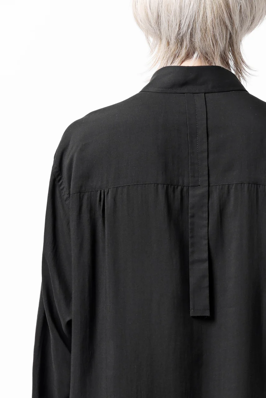 Y's TAPE FLAP POCKET SHIRT / CELLULOSE LOAN (BLACK) - Image 36