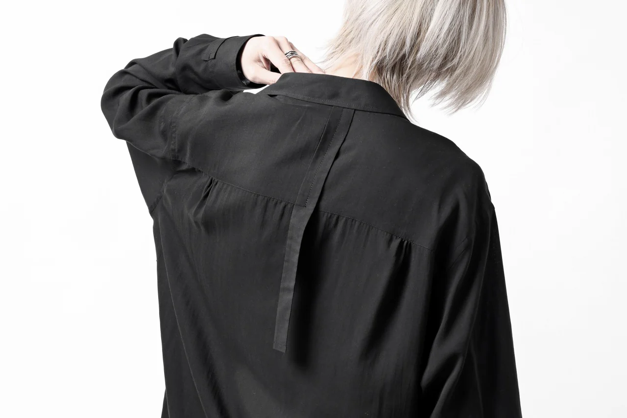 Y's TAPE FLAP POCKET SHIRT / CELLULOSE LOAN (BLACK) - Image 42