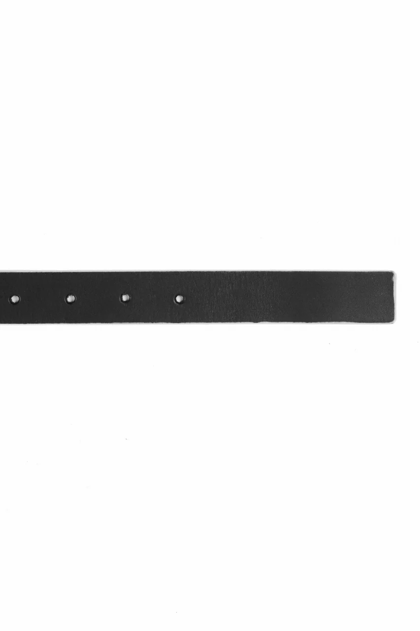 Y's THICK SEMI GLOSS LEATHER BELT 25mm (BLACK×WHITE) - Image 12