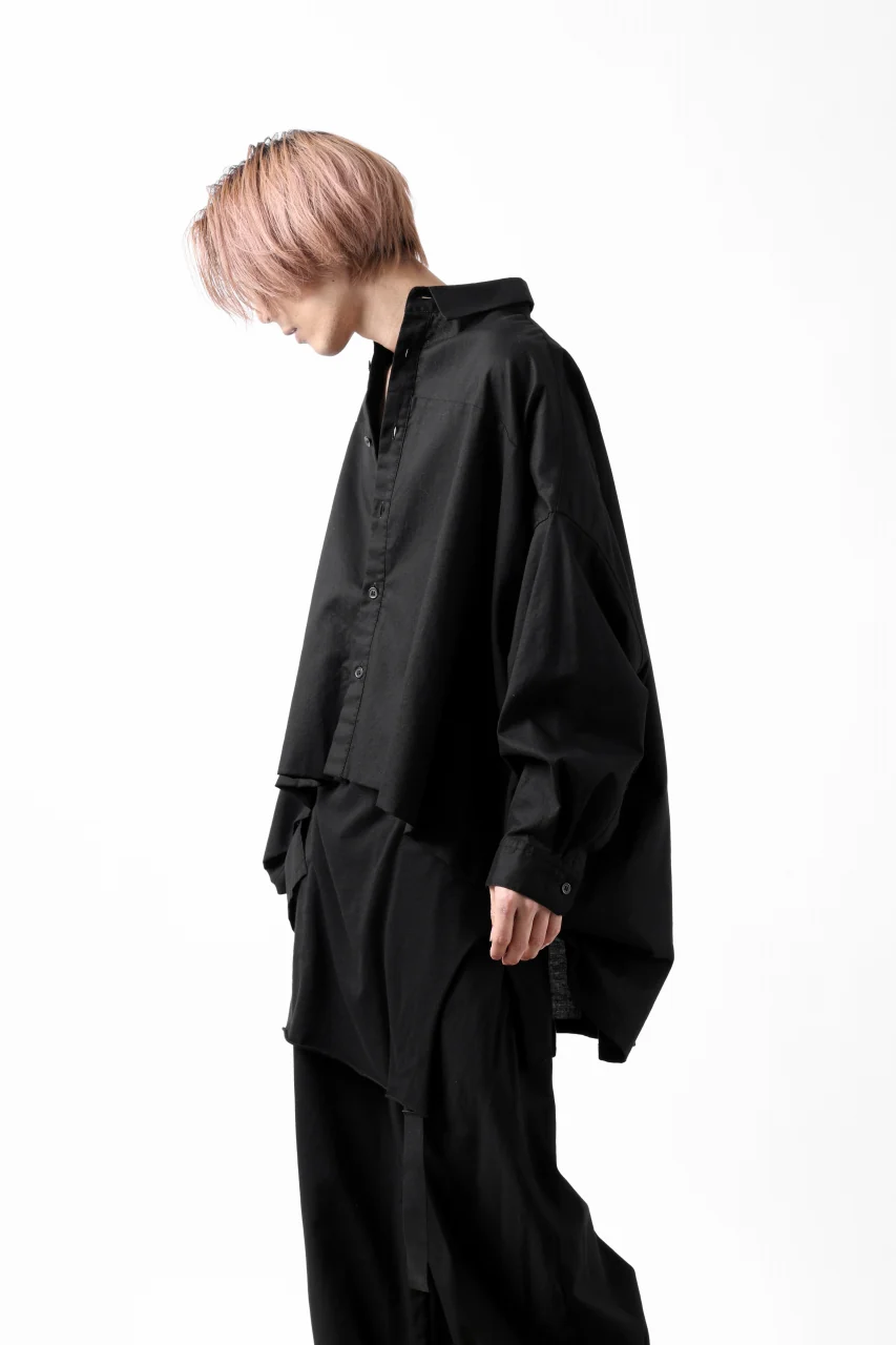 Y's VOLUMETRIC BLOUSON SHIRT (BLACK) - Image 29