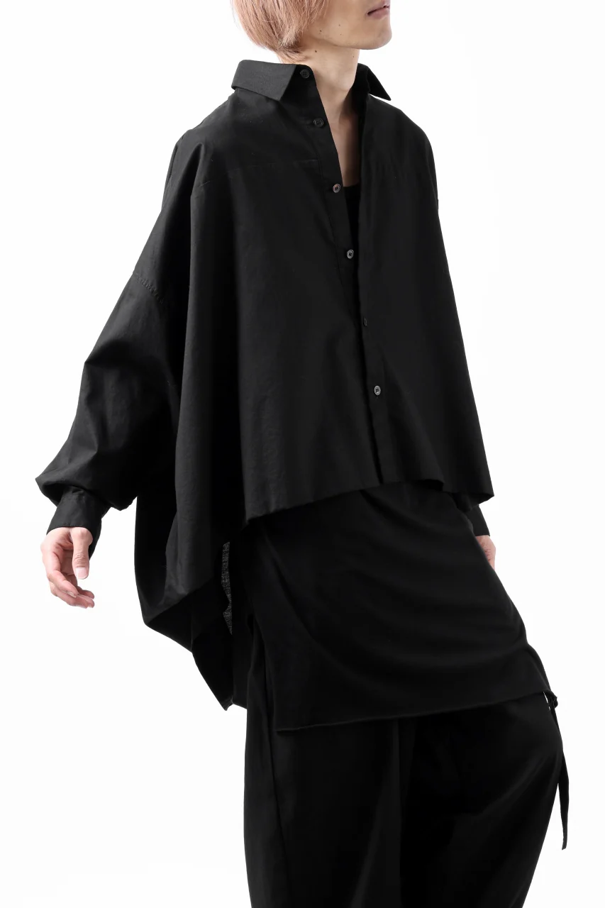 Y's VOLUMETRIC BLOUSON SHIRT (BLACK) - Image 3