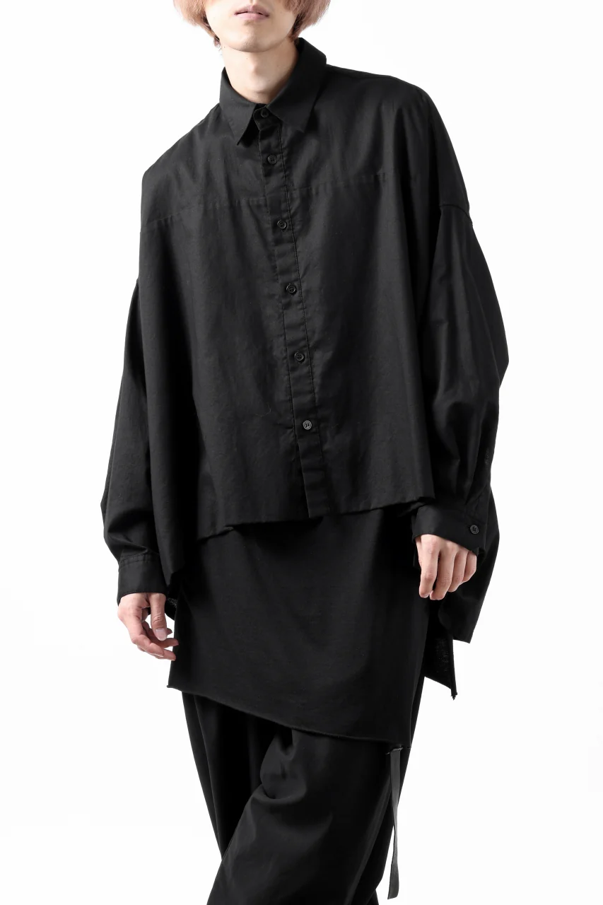 Y's VOLUMETRIC BLOUSON SHIRT (BLACK) - Image 4
