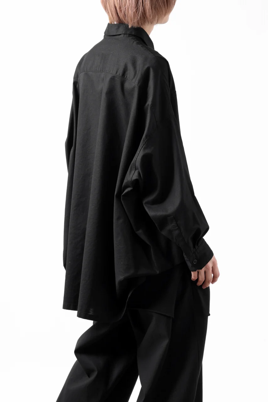 Y's VOLUMETRIC BLOUSON SHIRT (BLACK) - Image 5