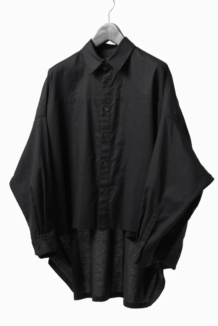 Y's VOLUMETRIC BLOUSON SHIRT (BLACK) - Image 7