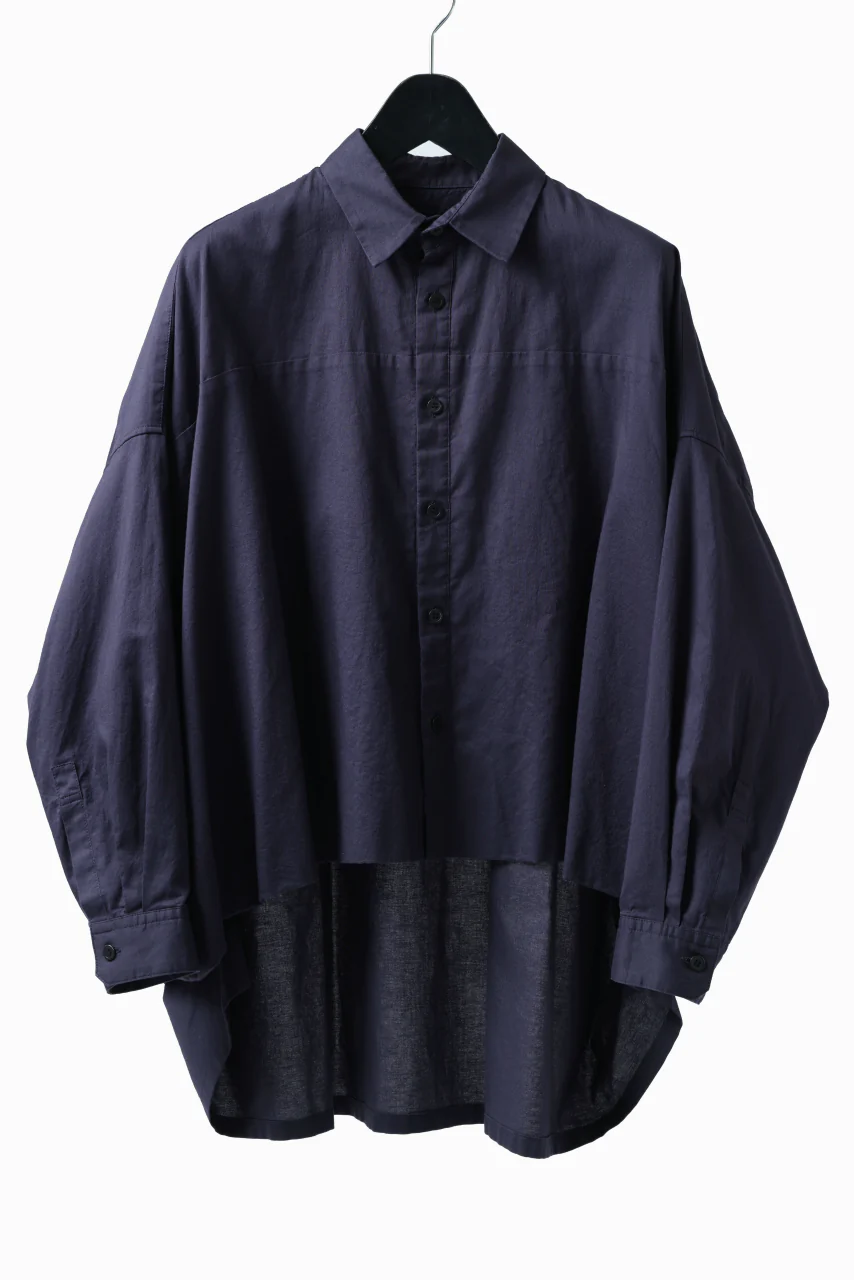 Y's VOLUMETRIC BLOUSON SHIRT (NAVY)