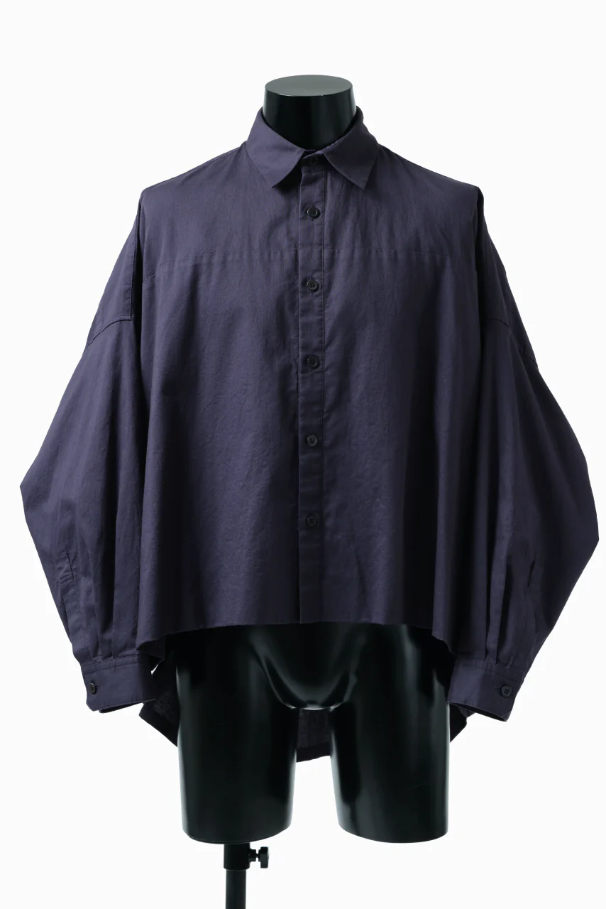 Y's VOLUMETRIC BLOUSON SHIRT (NAVY) - Image 11