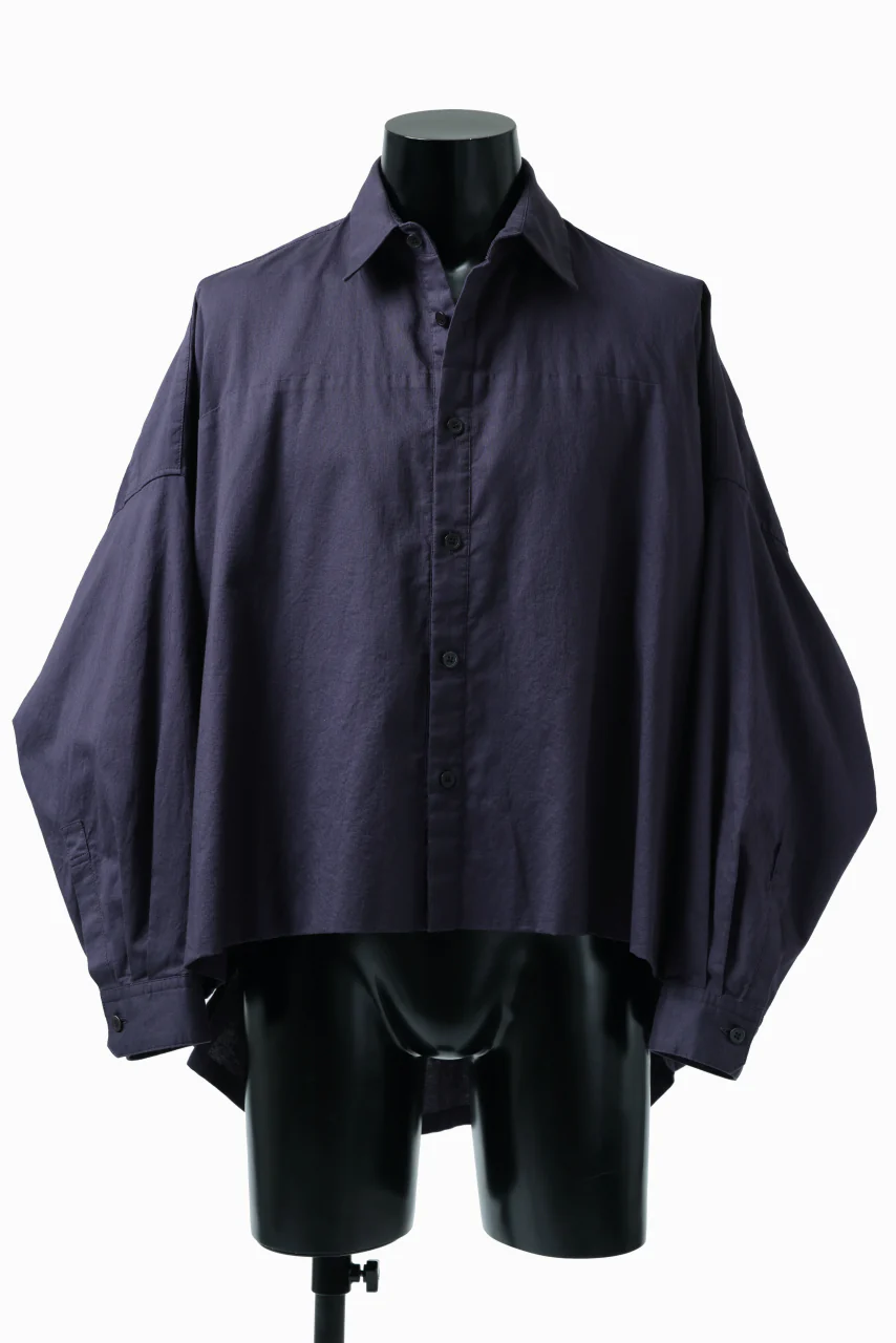 Y's VOLUMETRIC BLOUSON SHIRT (NAVY) - Image 12