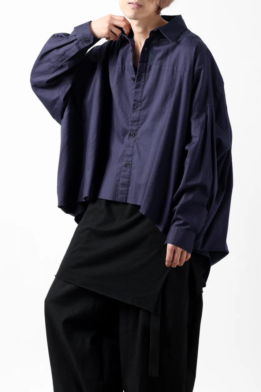 Y's VOLUMETRIC BLOUSON SHIRT (NAVY) - Image 3