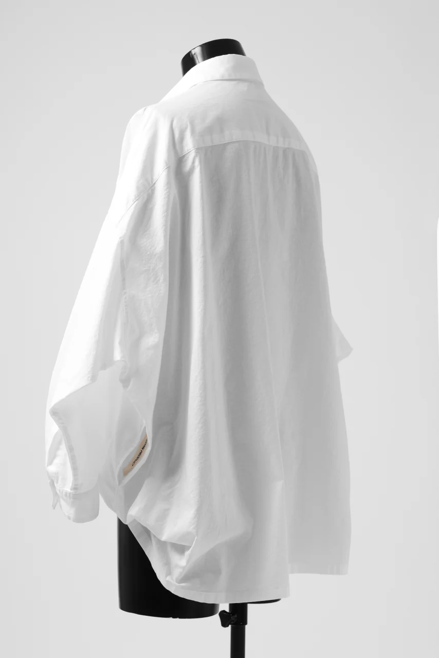 Y's VOLUMETRIC BLOUSON SHIRT (WHITE) - Image 12