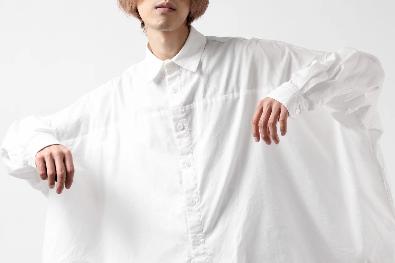 Y's VOLUMETRIC BLOUSON SHIRT (WHITE) - Image 43