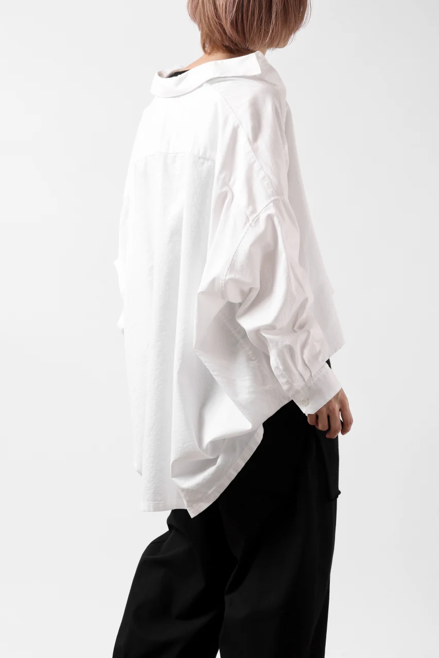 Y's VOLUMETRIC BLOUSON SHIRT (WHITE) - Image 5