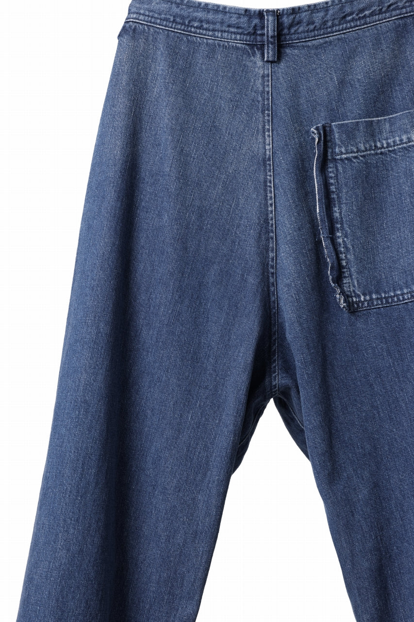 Y's WAIST STRING SLIM PANTS / 8oz SPOTTED HORSE CRAFT DENIM (INDIGO) - Image 13