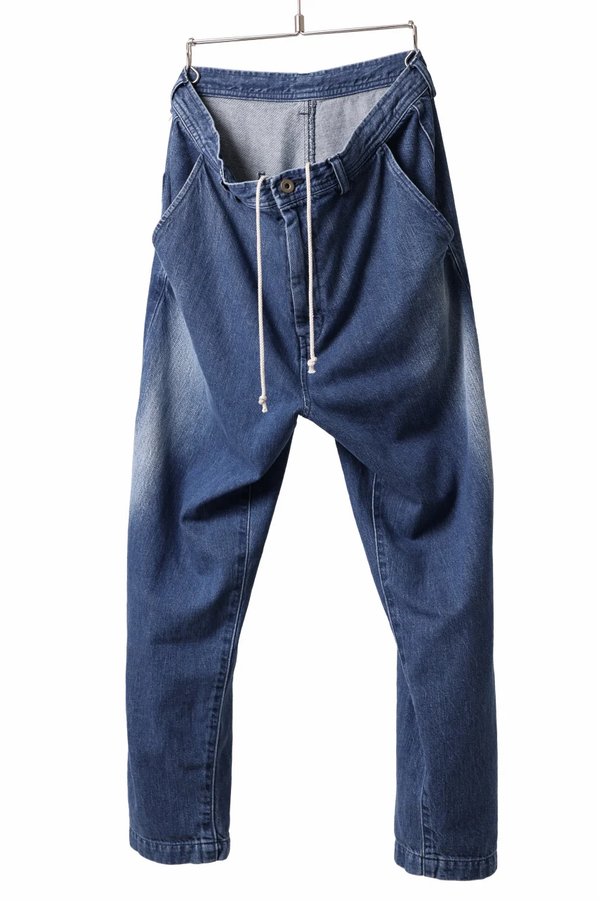 Y's WAIST STRING SLIM PANTS / 8oz SPOTTED HORSE CRAFT DENIM (INDIGO) - Image 2