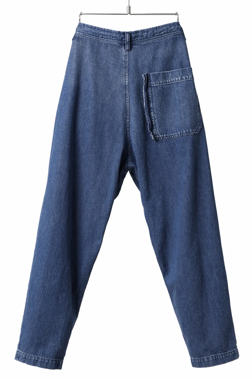 Y's WAIST STRING SLIM PANTS / 8oz SPOTTED HORSE CRAFT DENIM (INDIGO) - Image 3