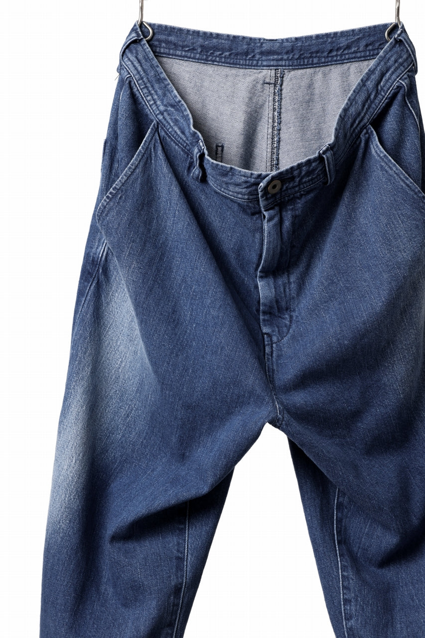 Y's WAIST STRING SLIM PANTS / 8oz SPOTTED HORSE CRAFT DENIM (INDIGO) - Image 4