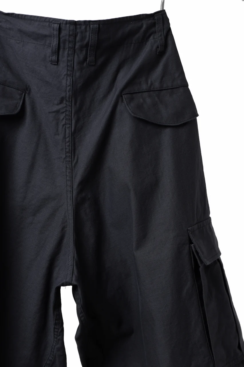Y's WRAP WAIST PANTS ARMY-DETAIL / BACK SATIN VULCANIZATION COTTON (BLACK) - Image 18