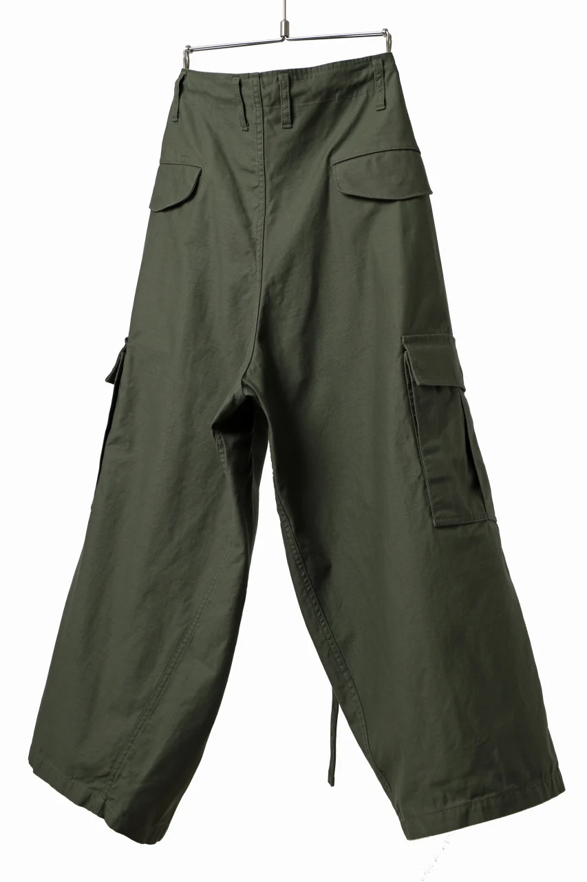 Y's WRAP WAIST PANTS ARMY-DETAIL / BACK SATIN VULCANIZATION COTTON (KHAKI) - Image 11