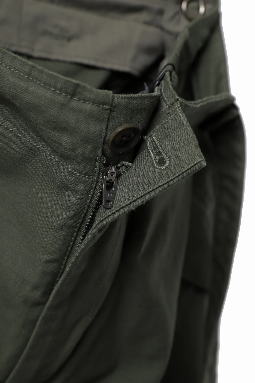 Y's WRAP WAIST PANTS ARMY-DETAIL / BACK SATIN VULCANIZATION COTTON (KHAKI) - Image 20