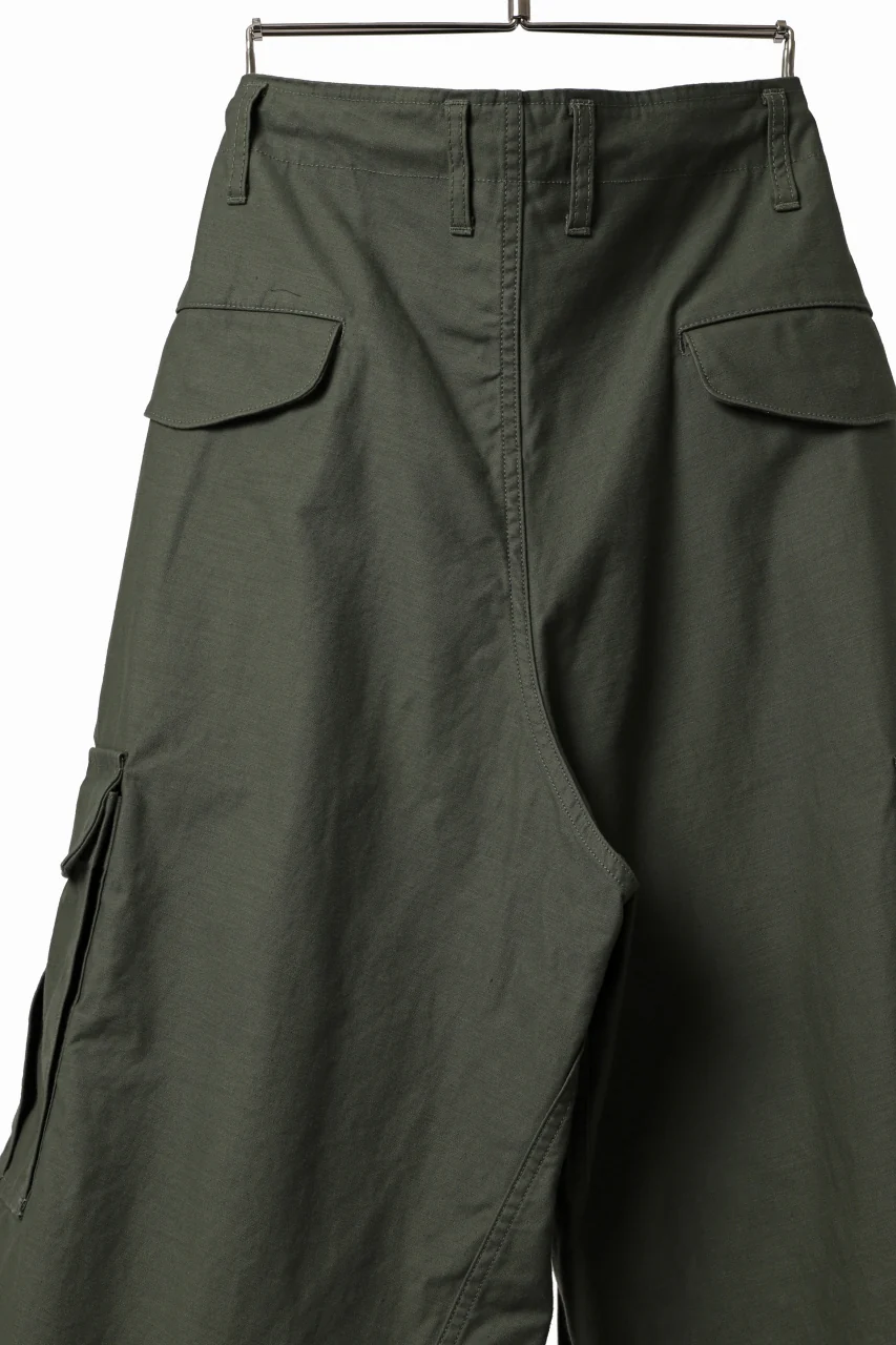 Y's WRAP WAIST PANTS ARMY-DETAIL / BACK SATIN VULCANIZATION COTTON (KHAKI) - Image 22
