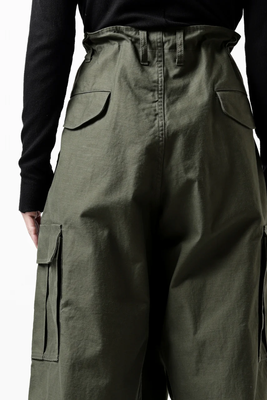 Y's WRAP WAIST PANTS ARMY-DETAIL / BACK SATIN VULCANIZATION COTTON (KHAKI) - Image 36