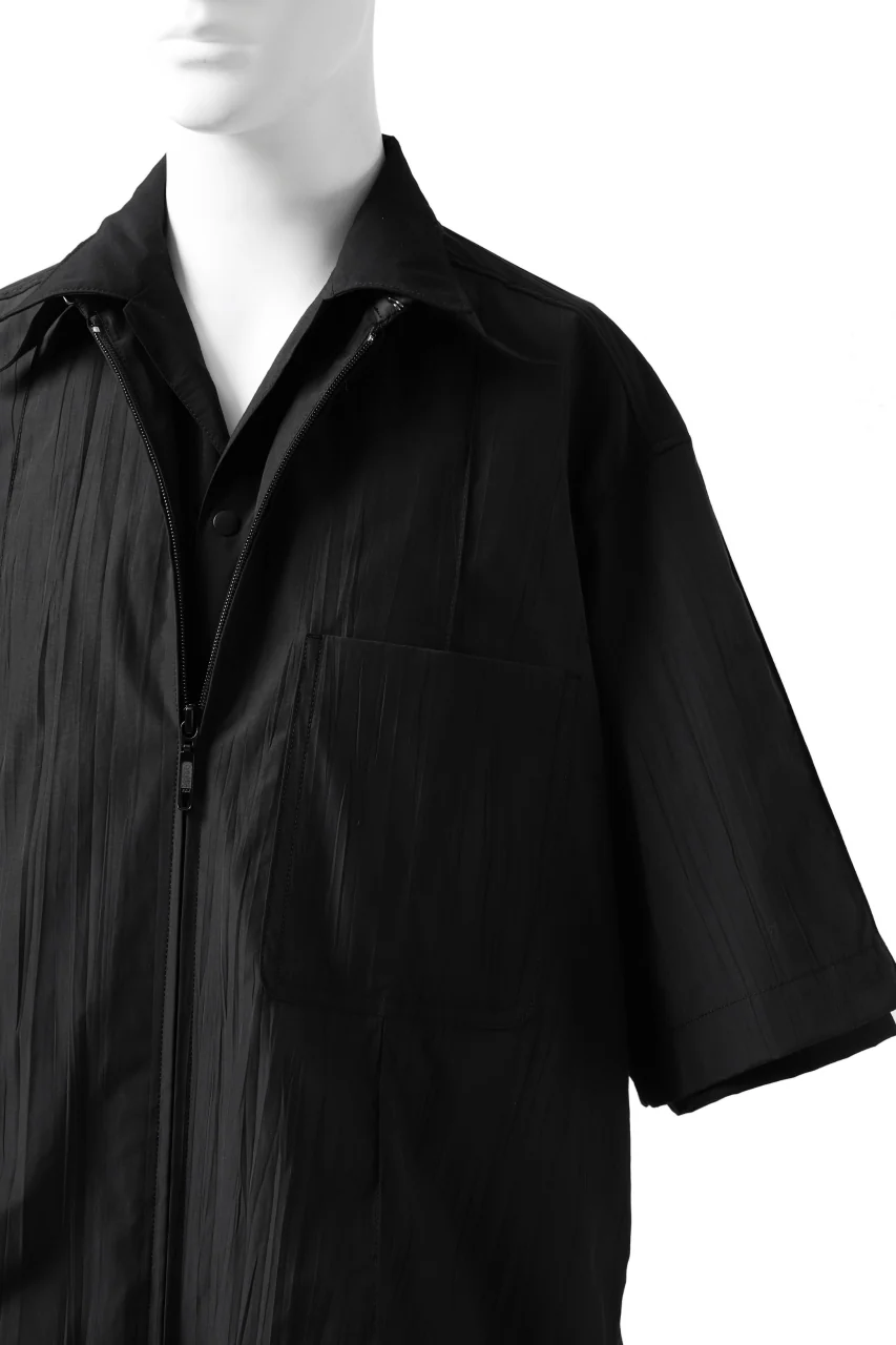 Y's.... WRINKLE TEXTURE LAYERED H/S SHIRT (BLACK) - Image 17