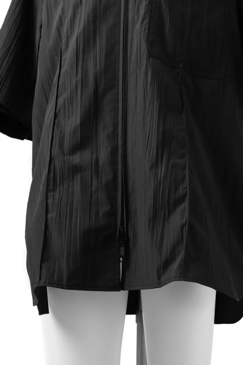 Y's.... WRINKLE TEXTURE LAYERED H/S SHIRT (BLACK) - Image 18