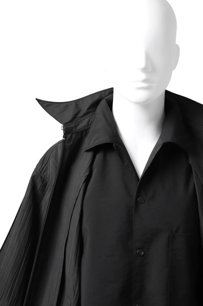 Y's.... WRINKLE TEXTURE LAYERED H/S SHIRT (BLACK) - Image 19