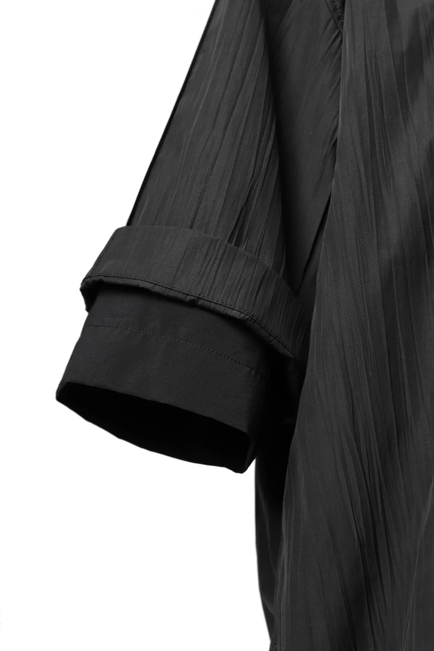 Y's.... WRINKLE TEXTURE LAYERED H/S SHIRT (BLACK) - Image 21