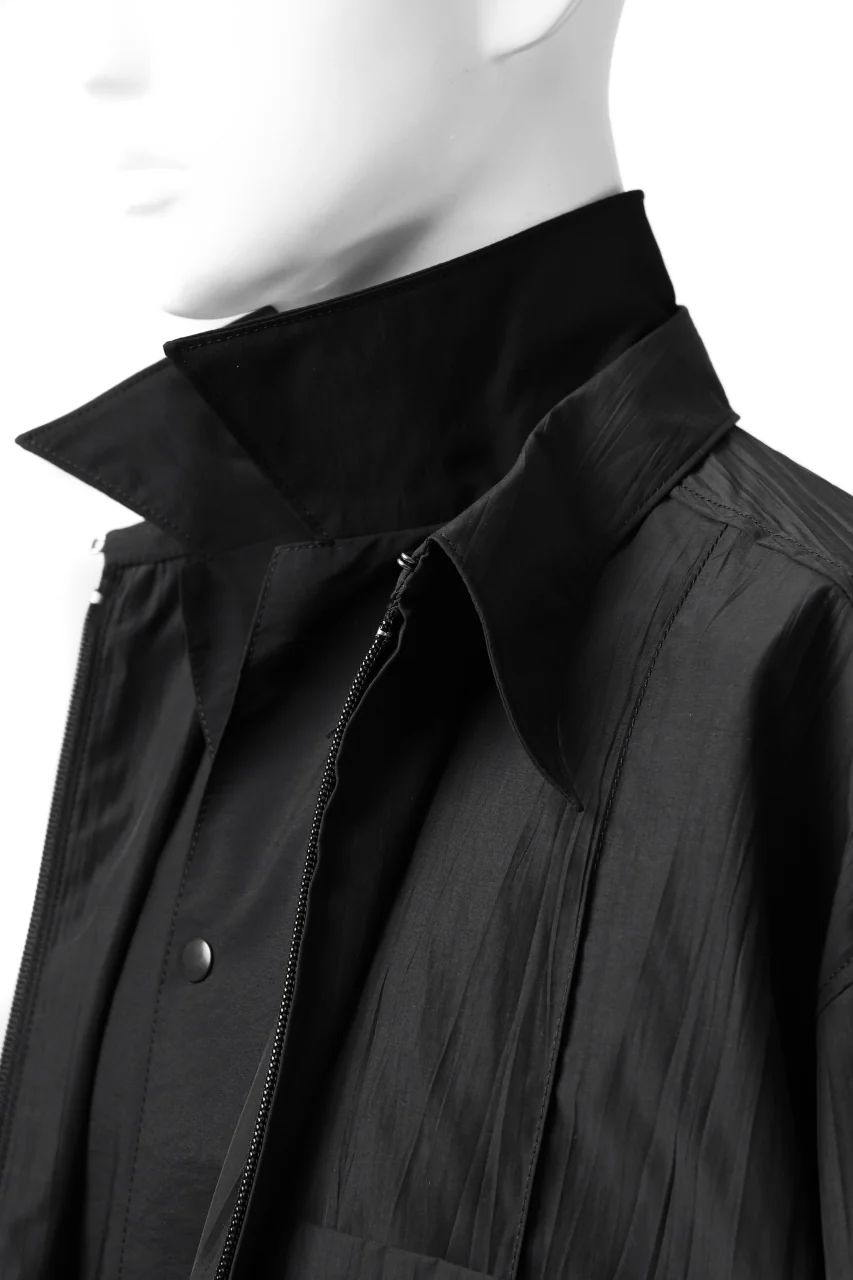 Y's.... WRINKLE TEXTURE LAYERED H/S SHIRT (BLACK) - Image 23