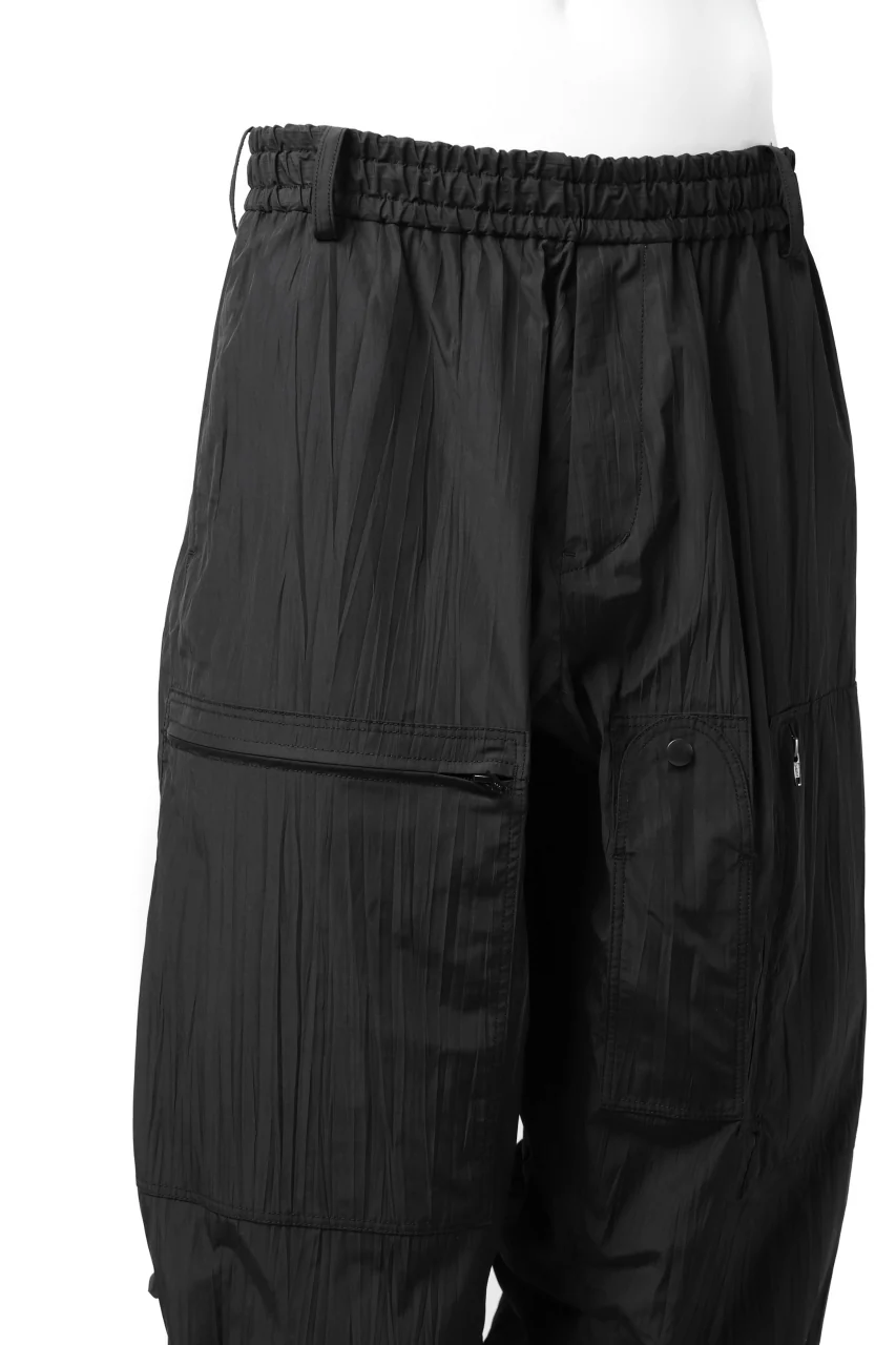 Y's.... WRINKLE TEXTURE TACTICAL PANTS (BLACK) - Image 12