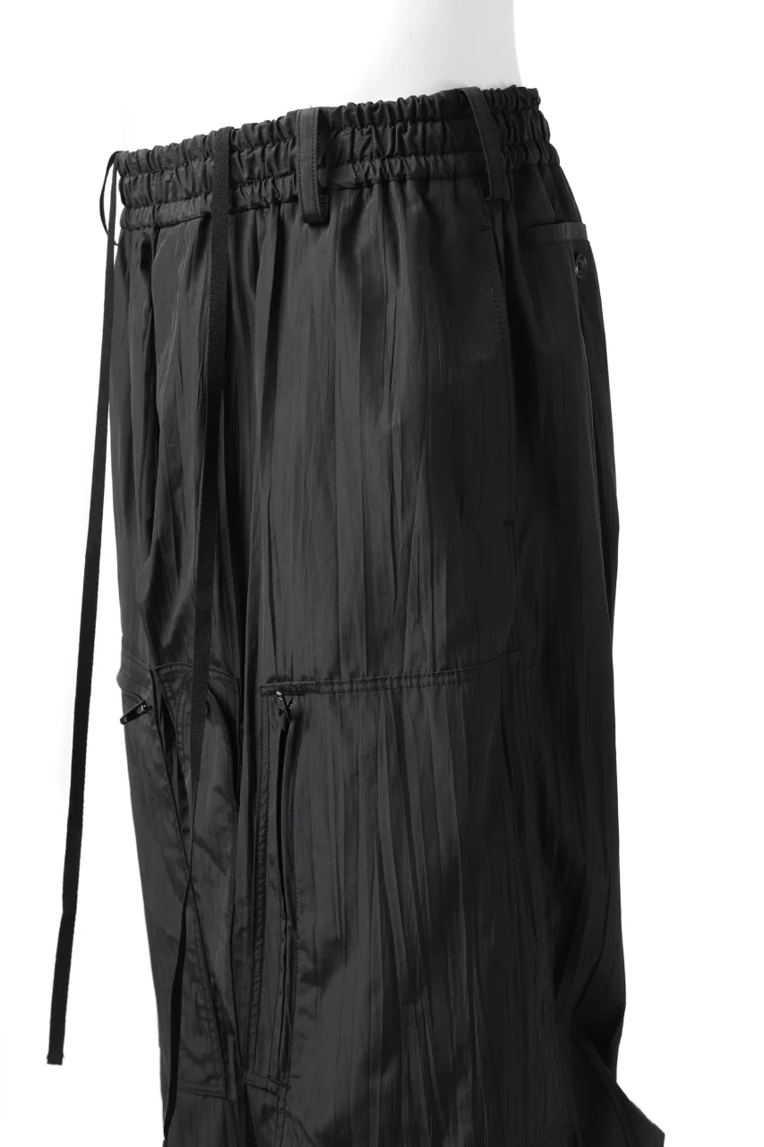 Y's.... WRINKLE TEXTURE TACTICAL PANTS (BLACK) - Image 16