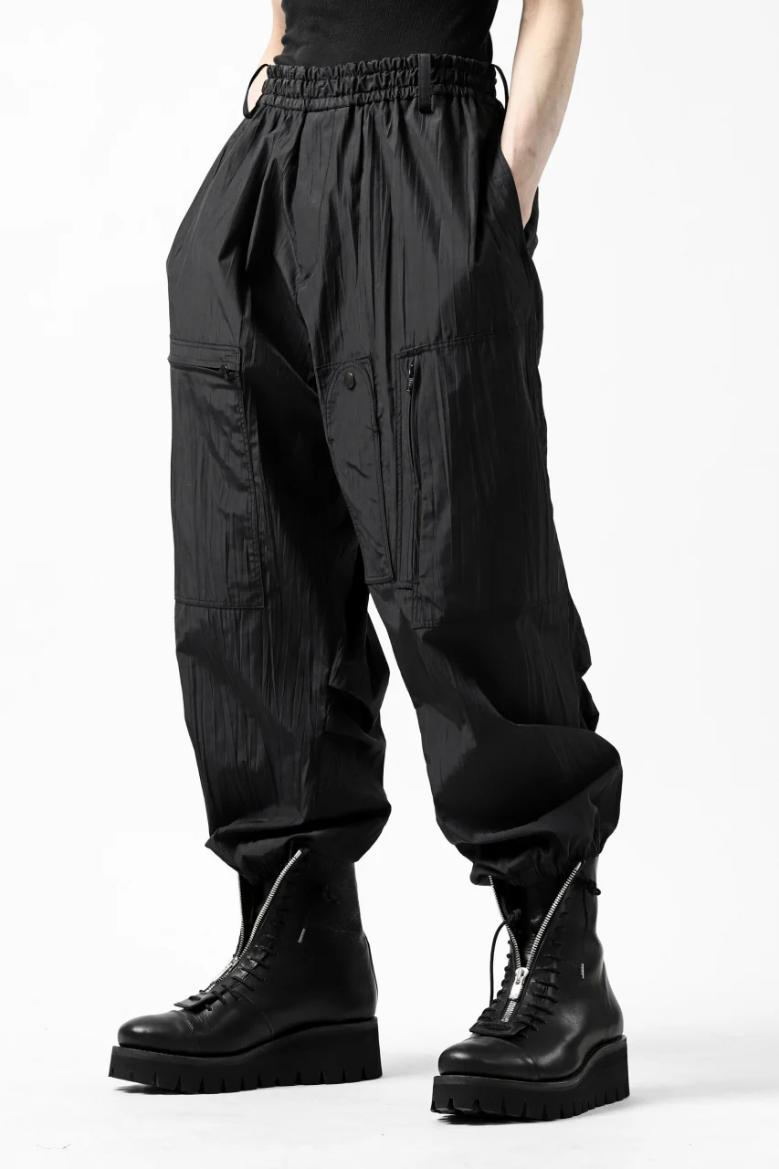 Y's.... WRINKLE TEXTURE TACTICAL PANTS (BLACK) - Image 21