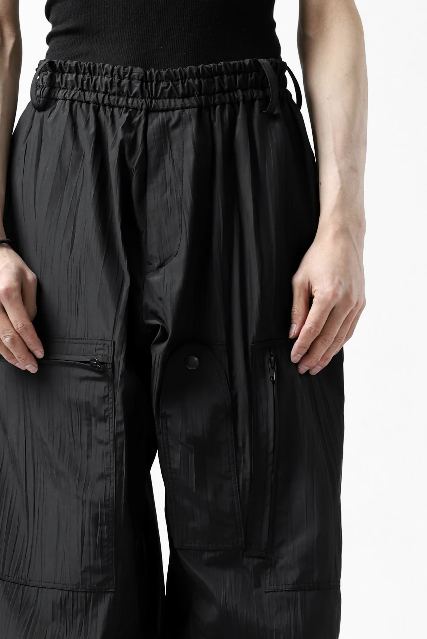 Y's.... WRINKLE TEXTURE TACTICAL PANTS (BLACK) - Image 24