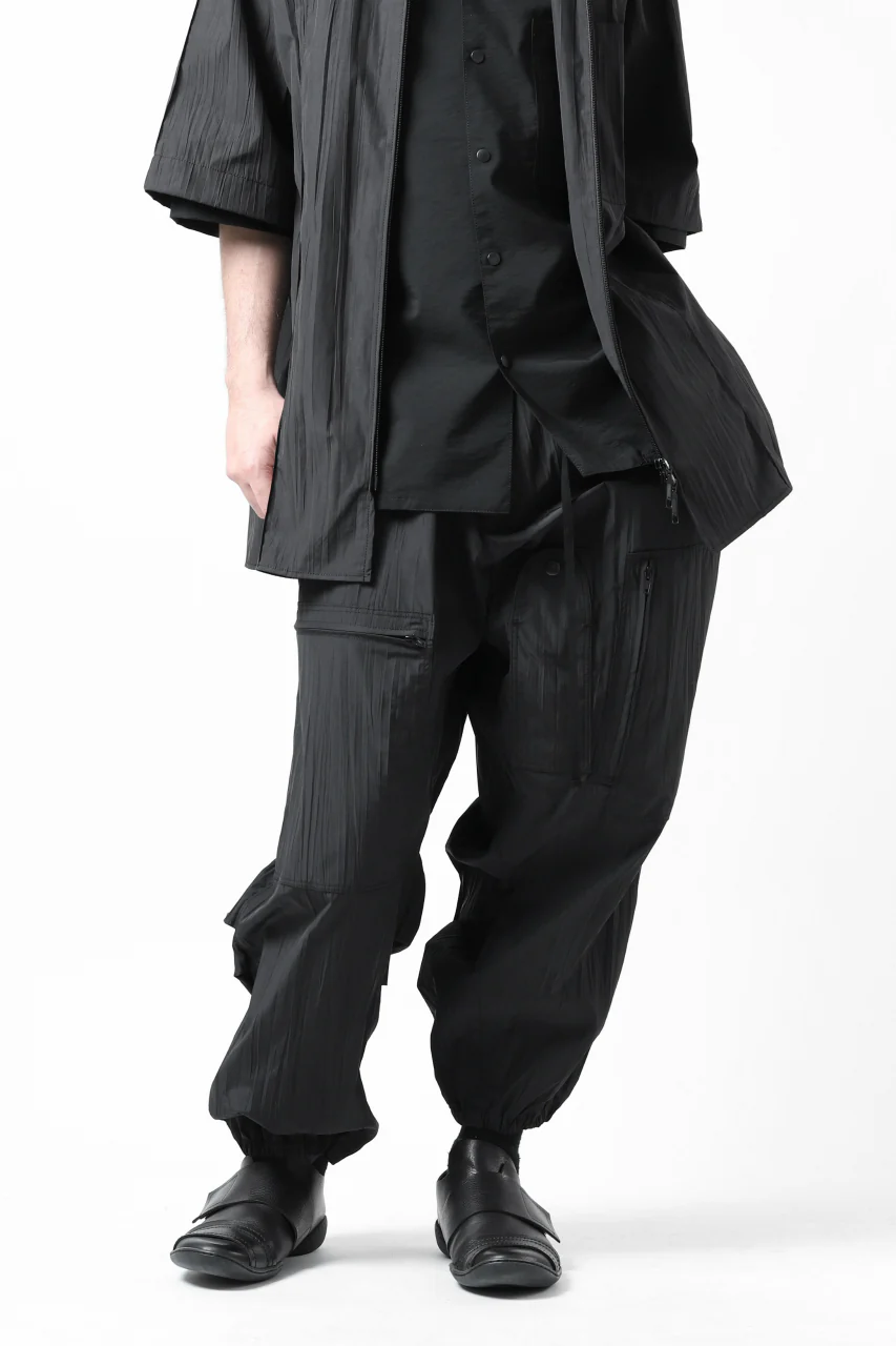 Y's.... WRINKLE TEXTURE TACTICAL PANTS (BLACK) - Image 27