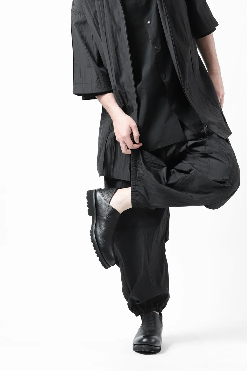 Y's.... WRINKLE TEXTURE TACTICAL PANTS (BLACK) - Image 28