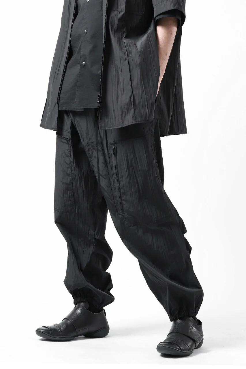 Y's.... WRINKLE TEXTURE TACTICAL PANTS (BLACK) - Image 29