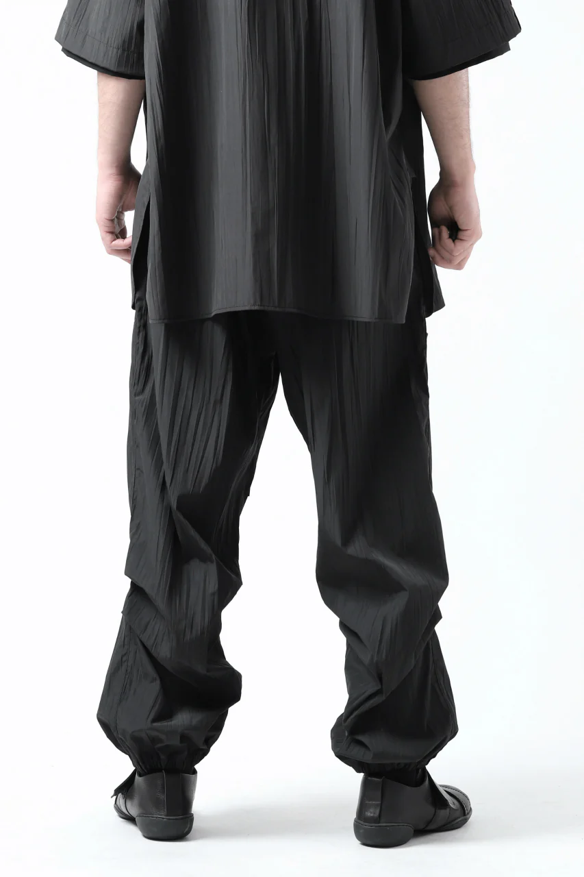 Y's.... WRINKLE TEXTURE TACTICAL PANTS (BLACK) - Image 30