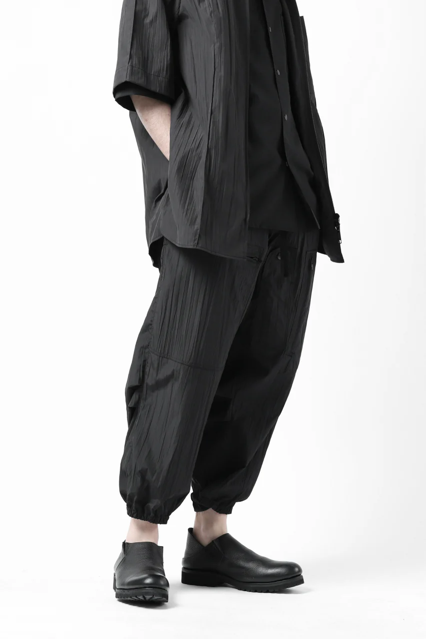 Y's.... WRINKLE TEXTURE TACTICAL PANTS (BLACK) - Image 32