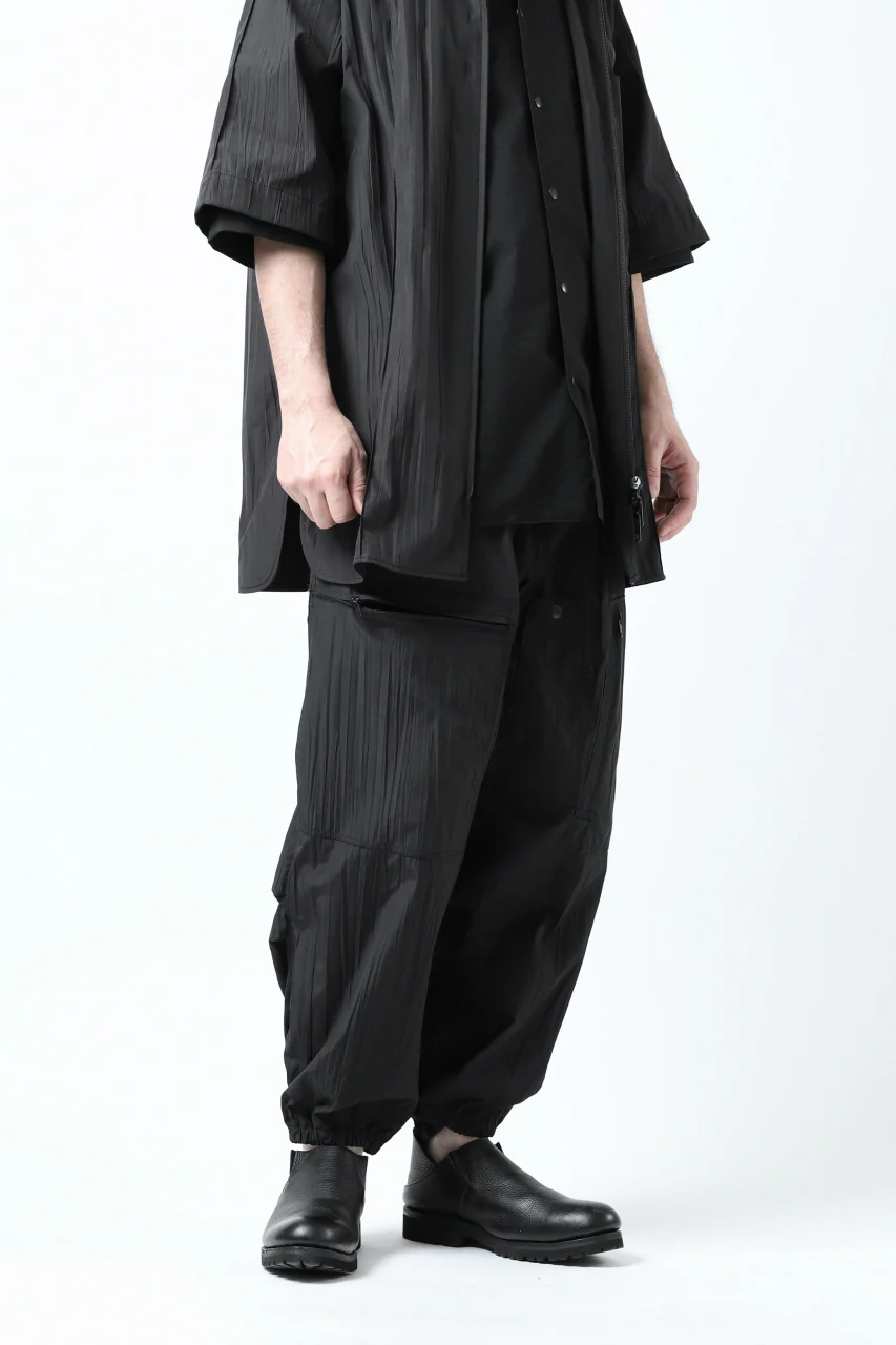 Y's.... WRINKLE TEXTURE TACTICAL PANTS (BLACK) - Image 33
