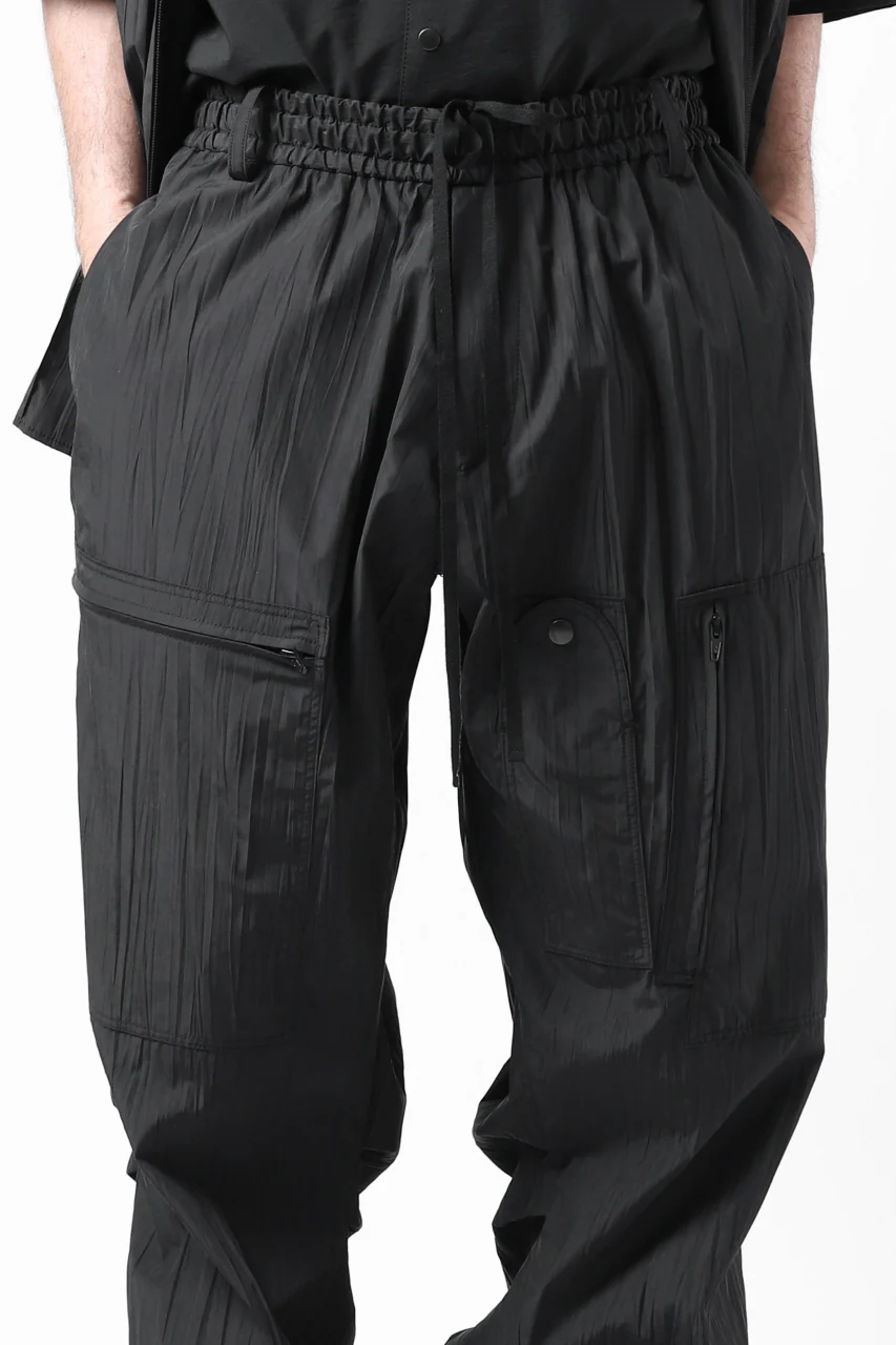 Y's.... WRINKLE TEXTURE TACTICAL PANTS (BLACK) - Image 35
