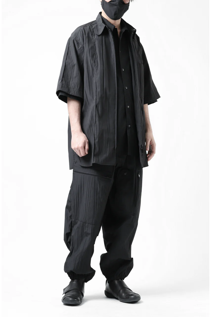 Y's.... WRINKLE TEXTURE TACTICAL PANTS (BLACK) - Image 37