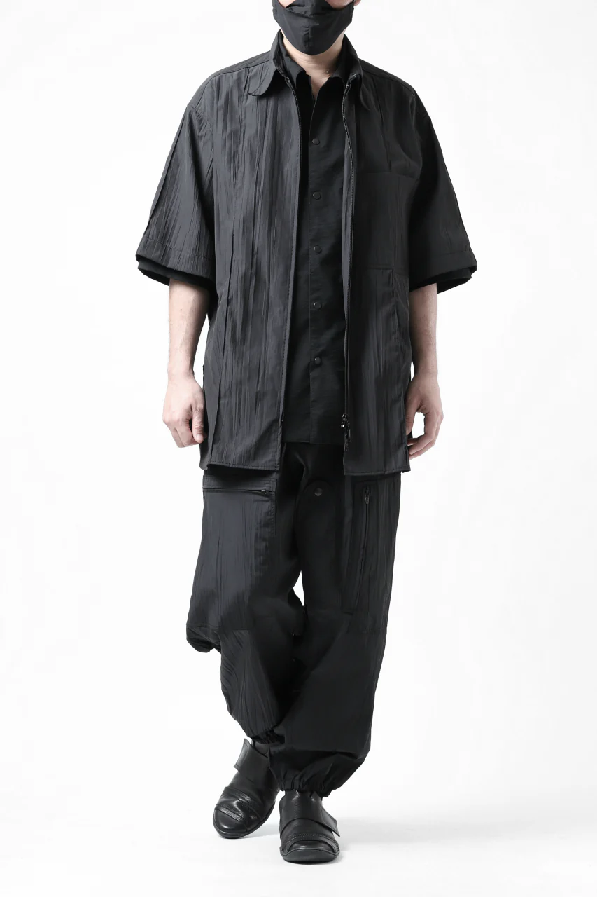Y's.... WRINKLE TEXTURE TACTICAL PANTS (BLACK) - Image 38