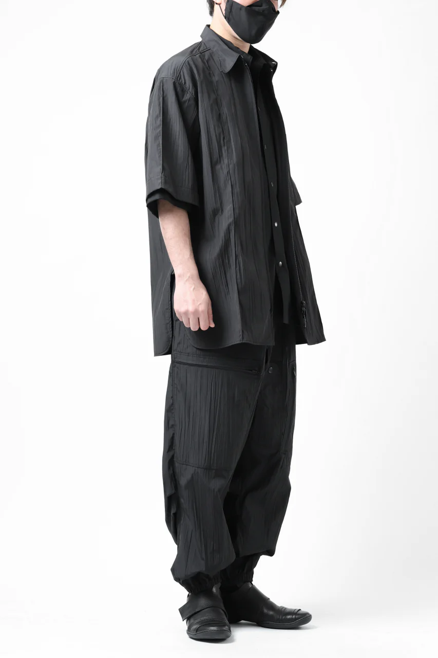 Y's.... WRINKLE TEXTURE TACTICAL PANTS (BLACK) - Image 39