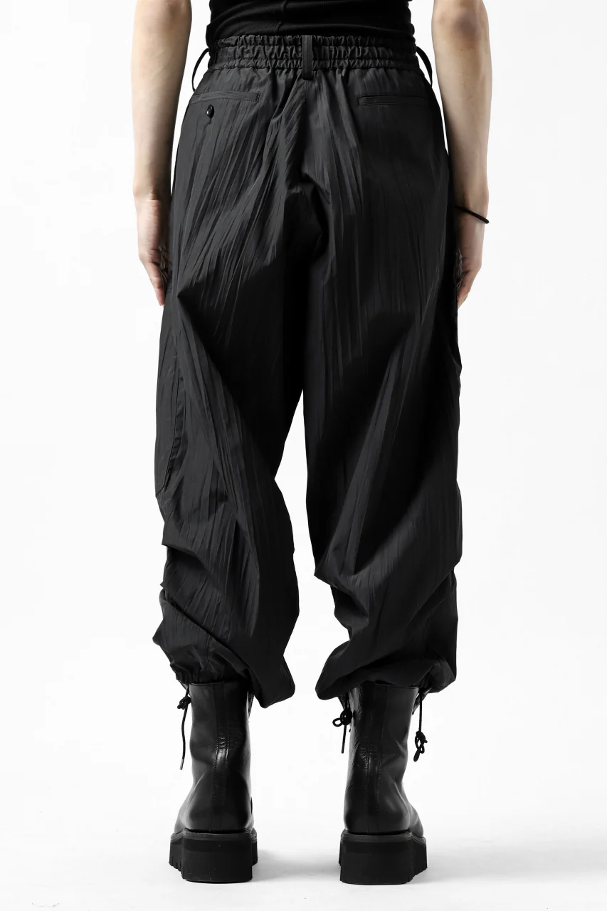 Y's.... WRINKLE TEXTURE TACTICAL PANTS (BLACK) - Image 4