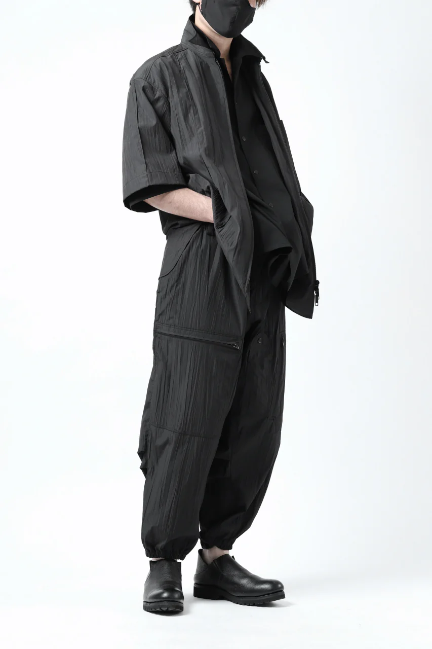 Y's.... WRINKLE TEXTURE TACTICAL PANTS (BLACK) - Image 41